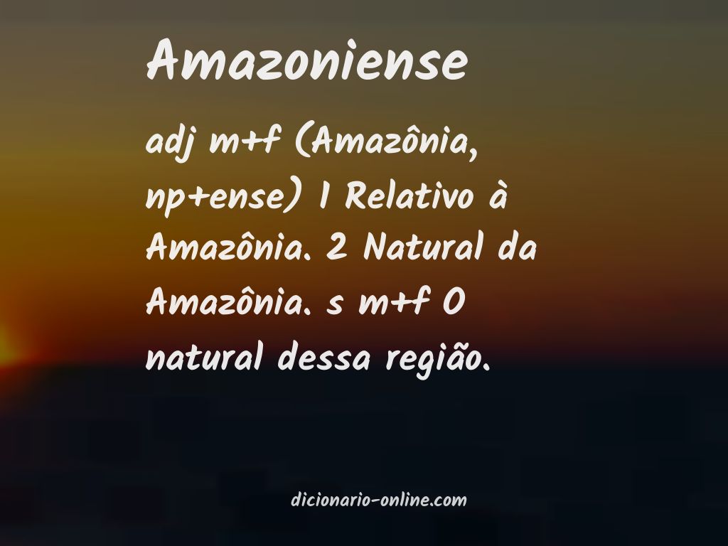 Significado de amazoniense