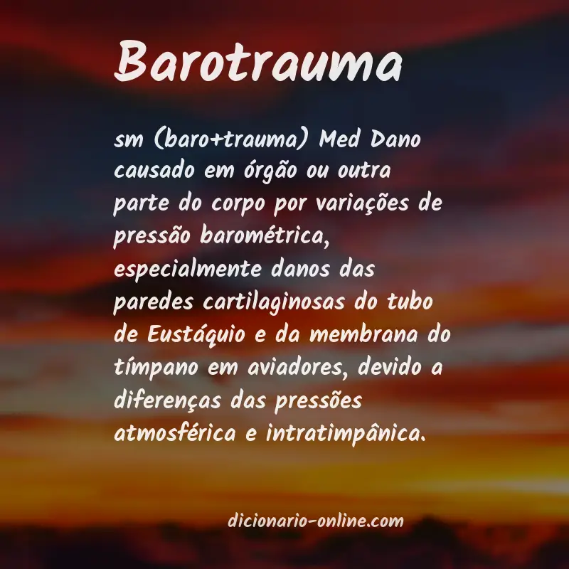 Significado de barotrauma