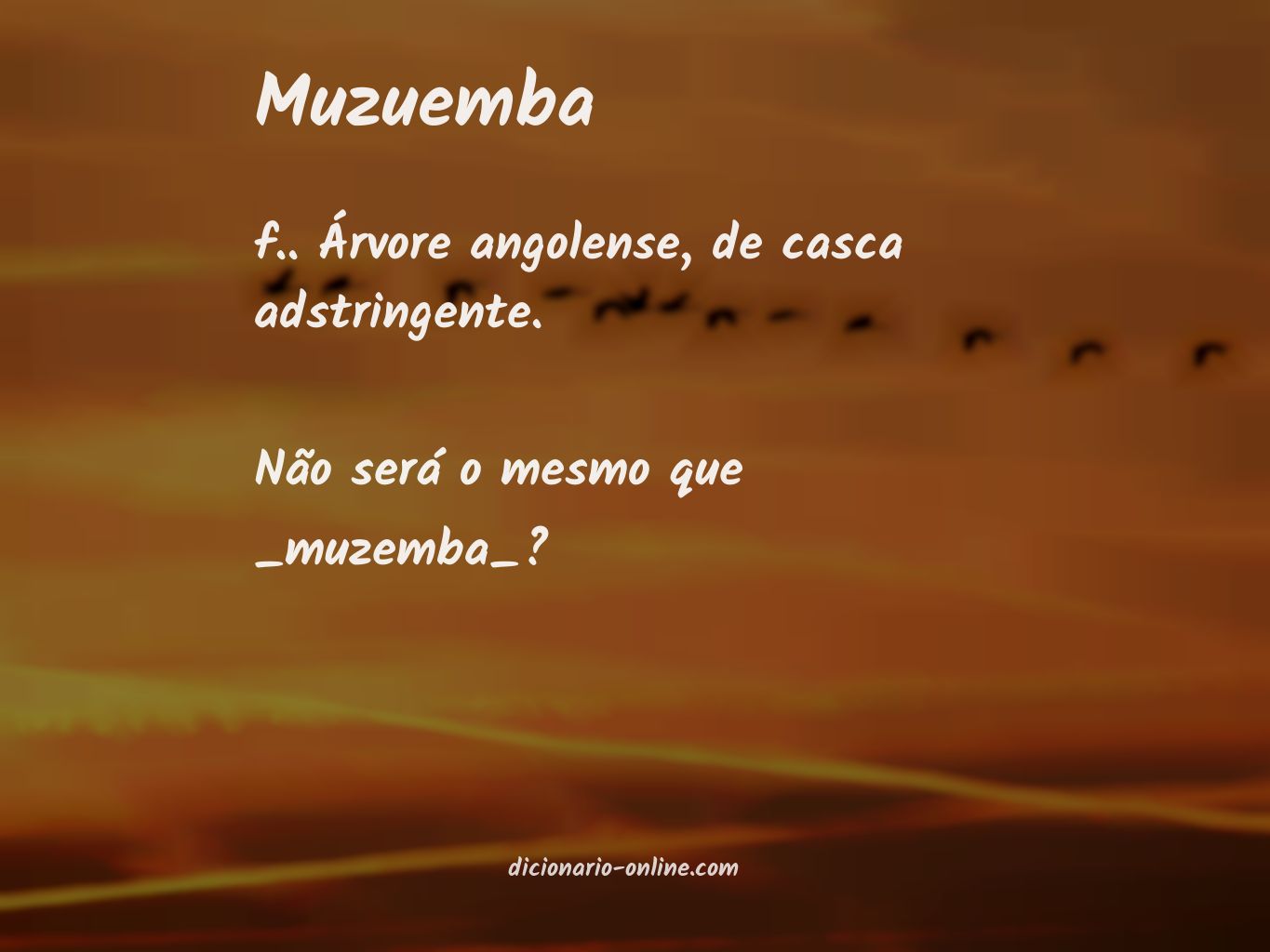 Significado de muzuemba