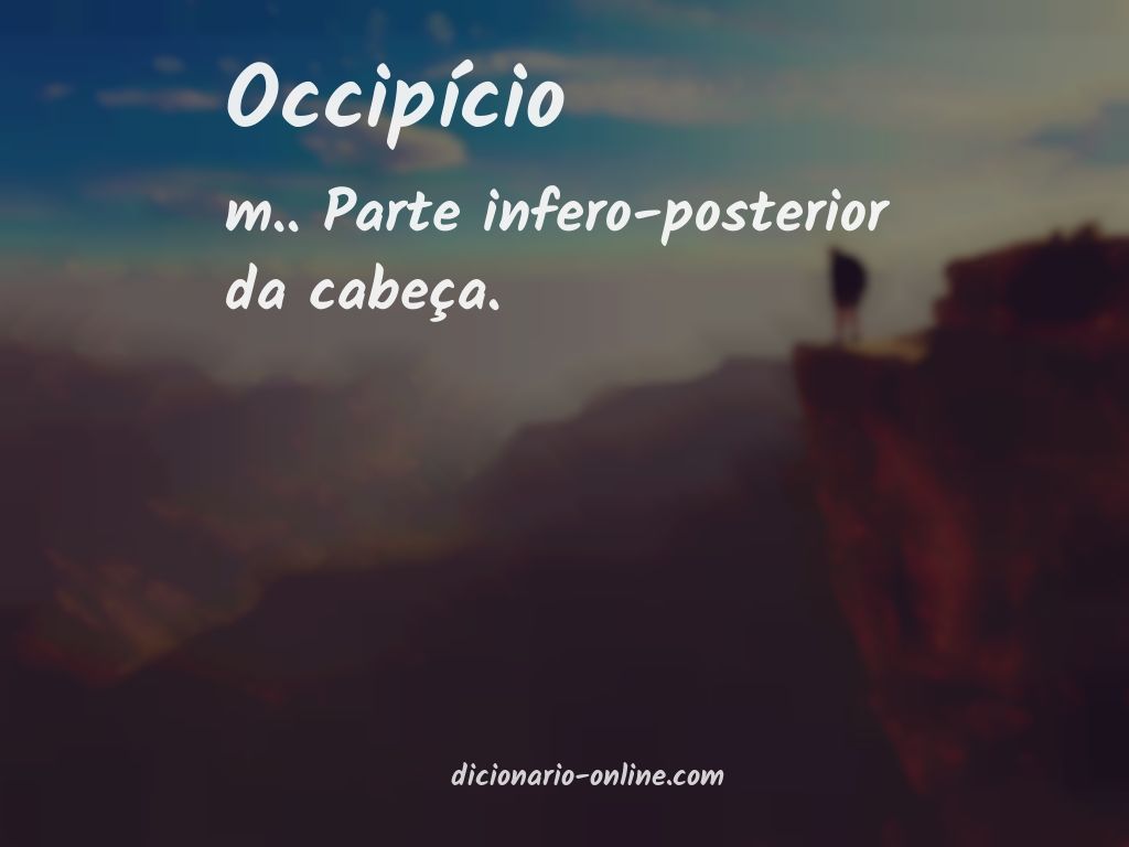 Significado de occipício