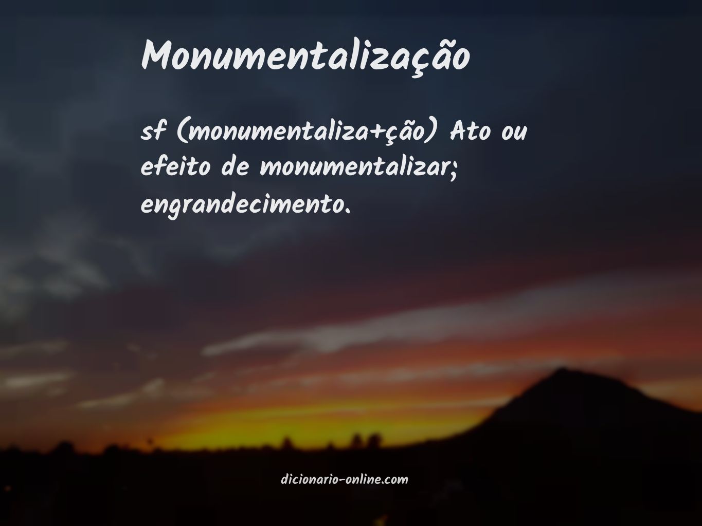 Significado de monumentalização