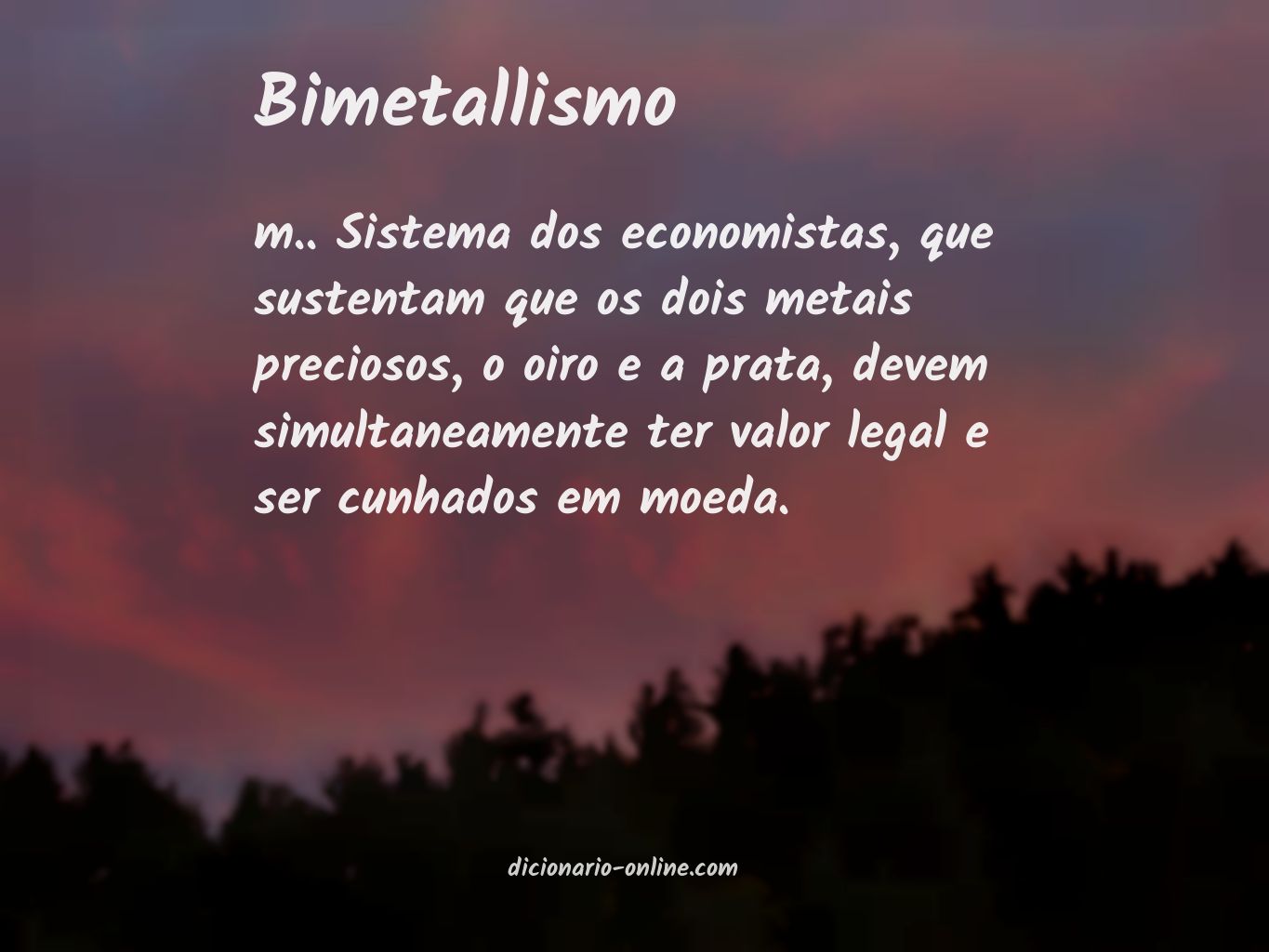 Significado de bimetallismo