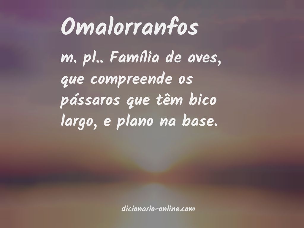 Significado de omalorranfos