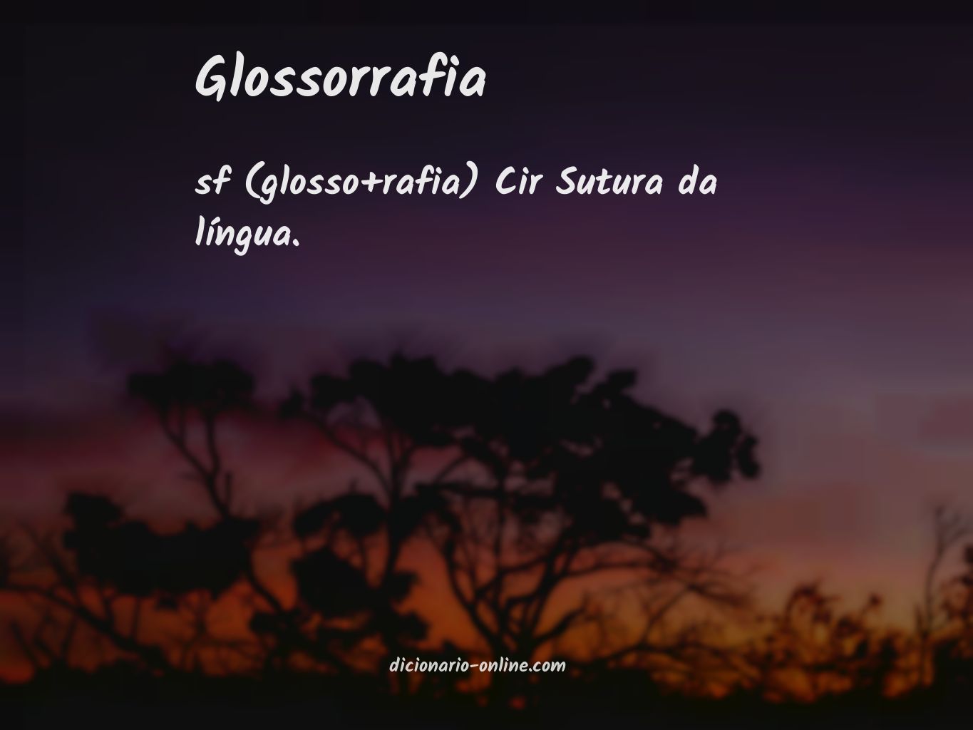 Significado de glossorrafia