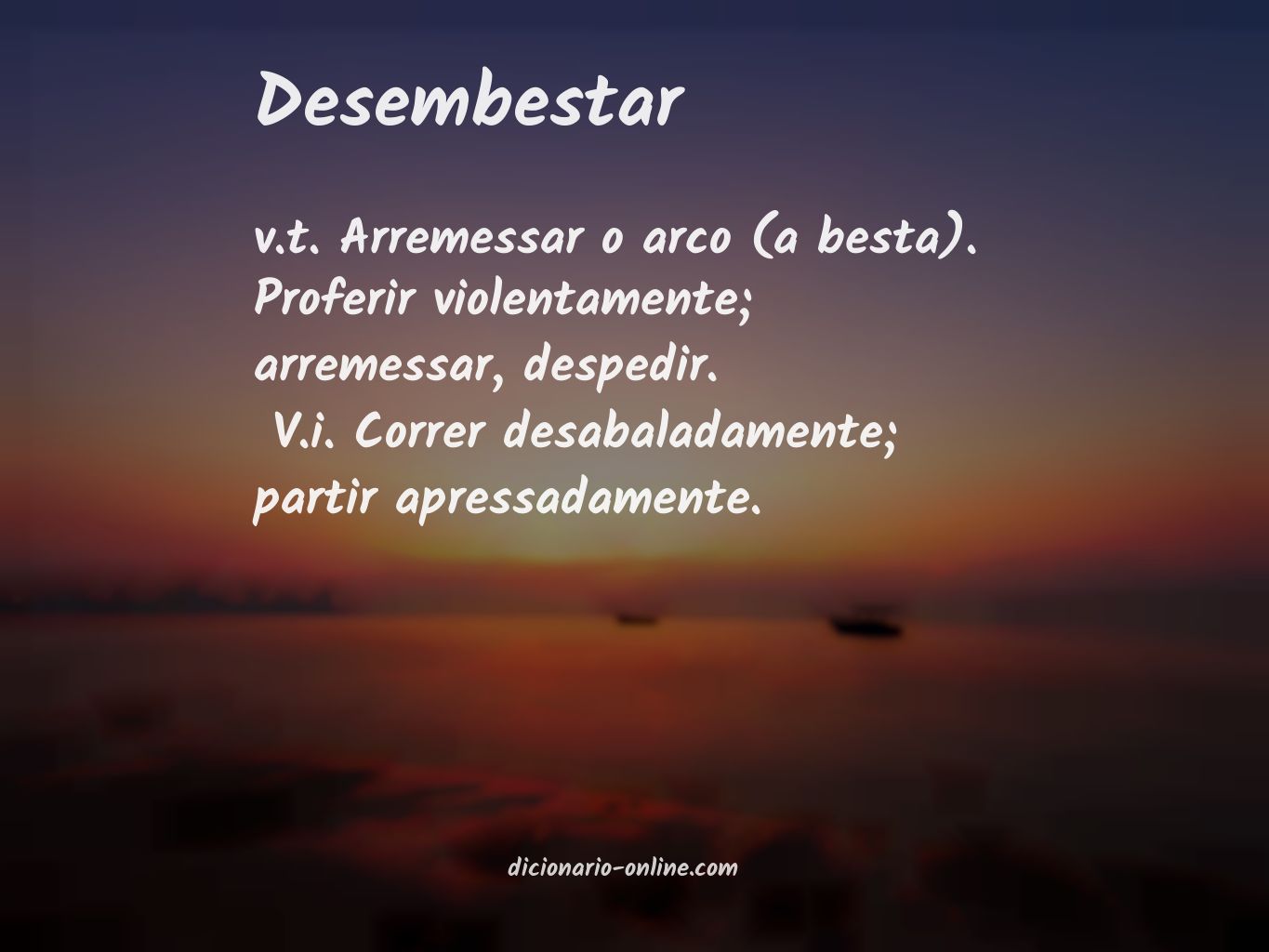 Significado de desembestar