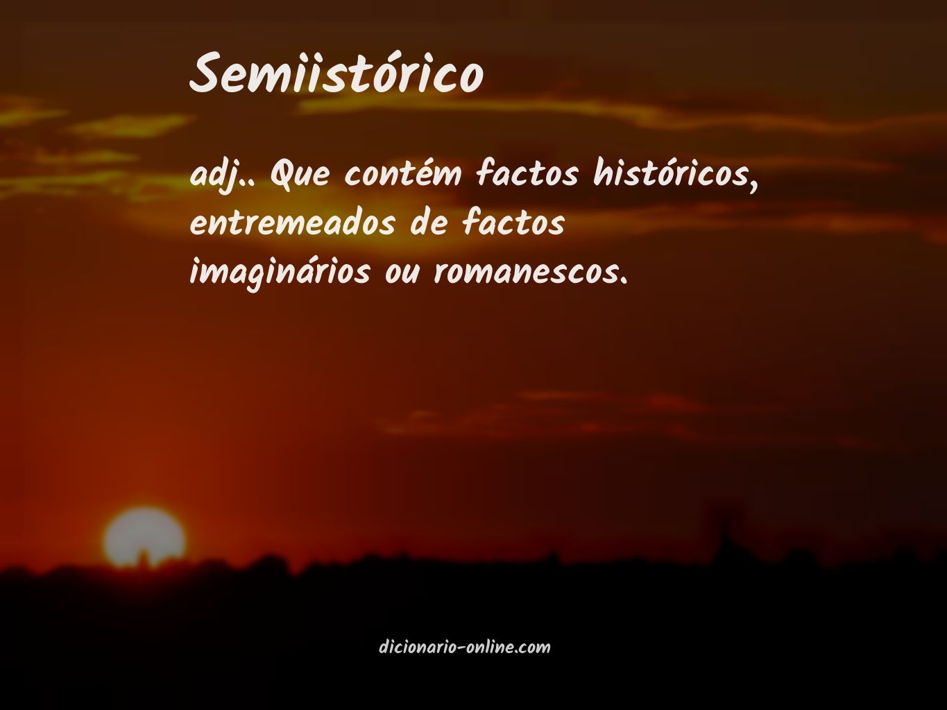 Significado de semiistórico