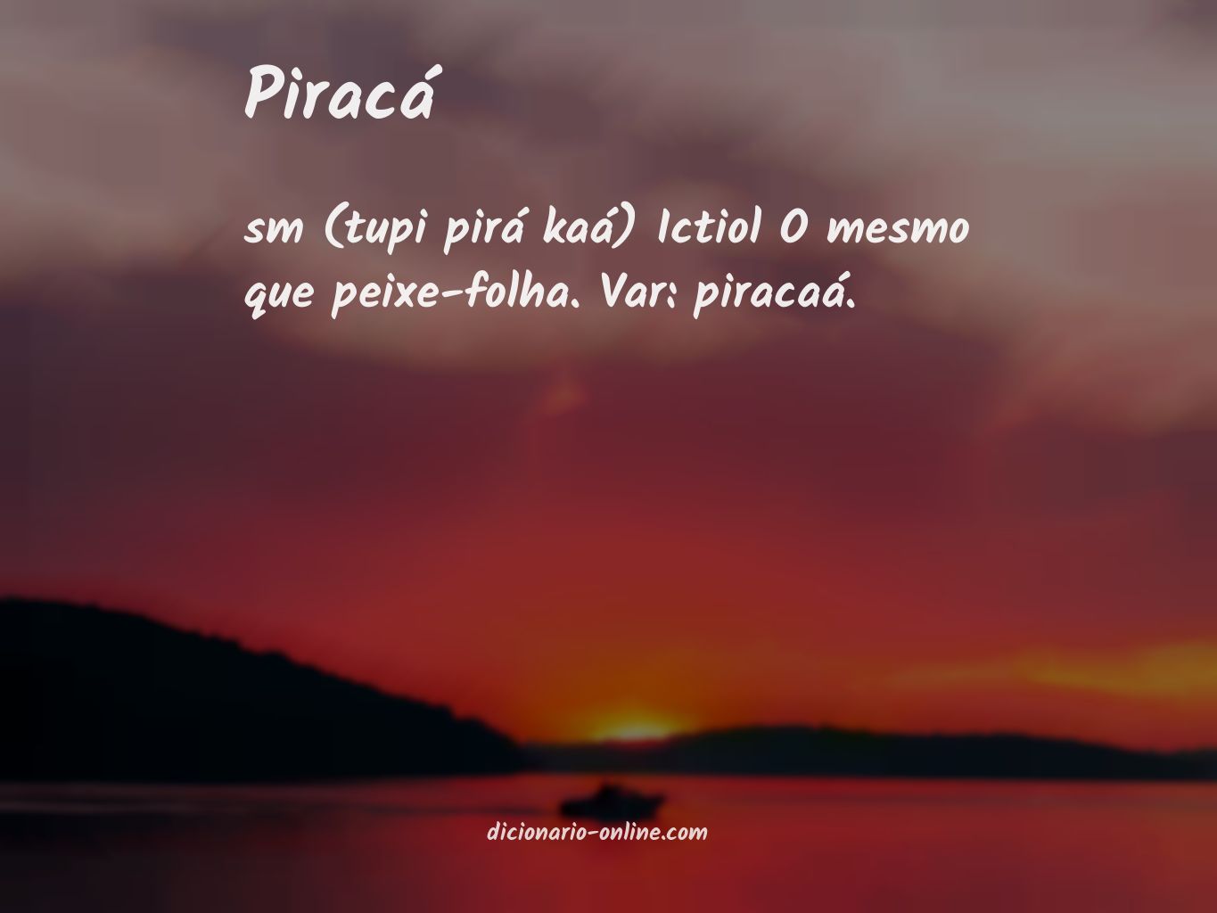 Significado de piracá