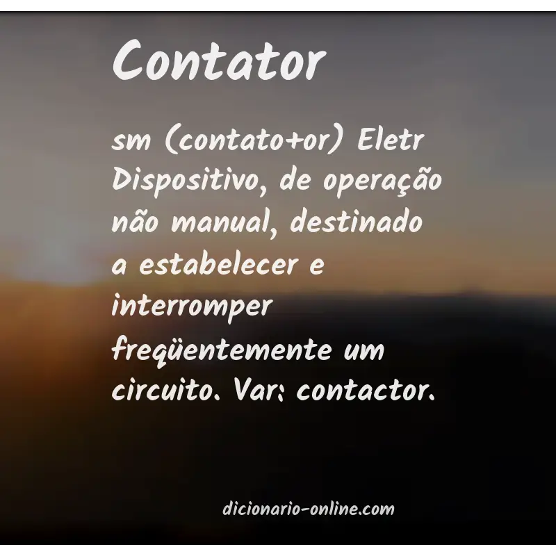 Significado de contator