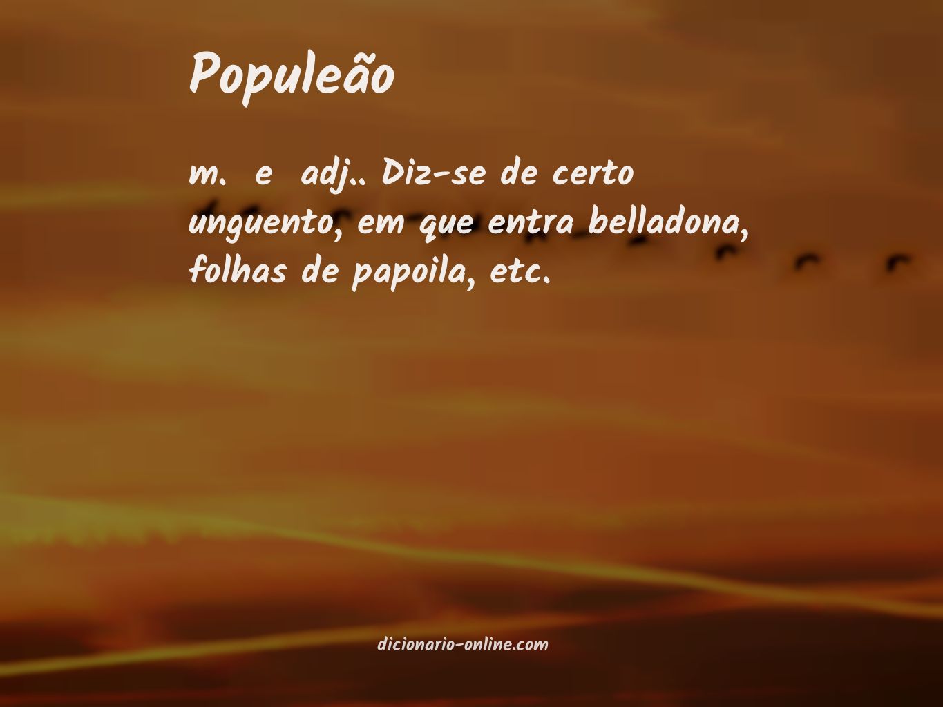 Significado de populeão