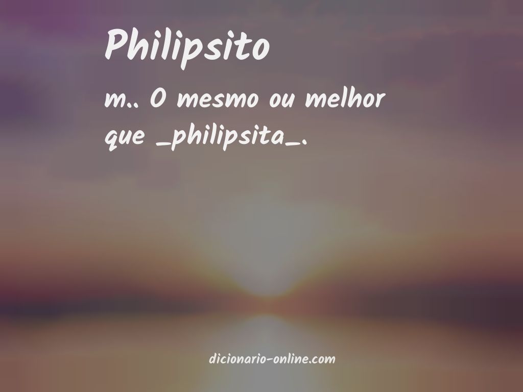 Significado de philipsito