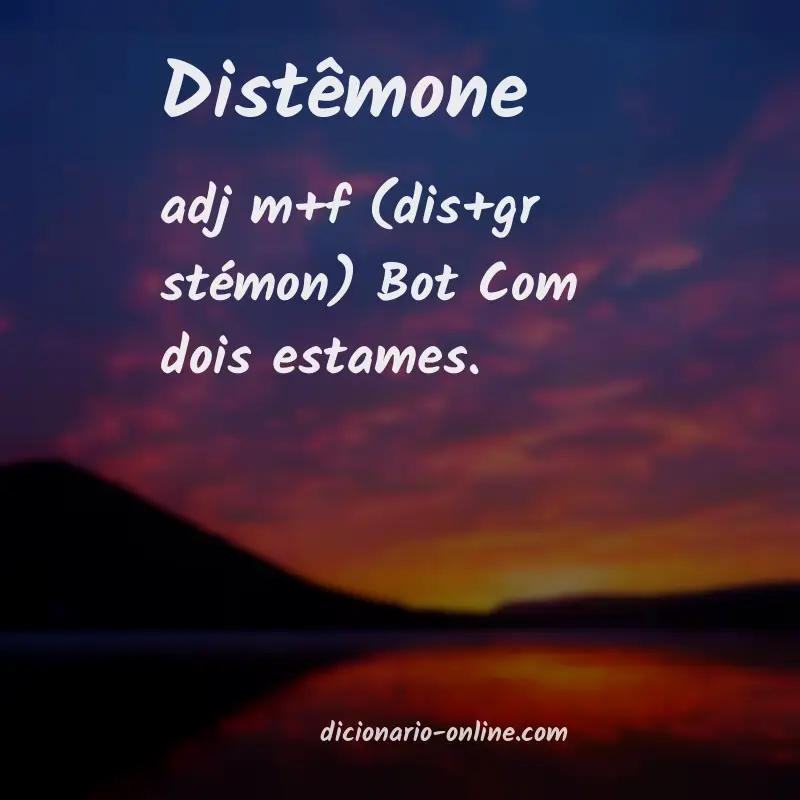 Significado de distêmone