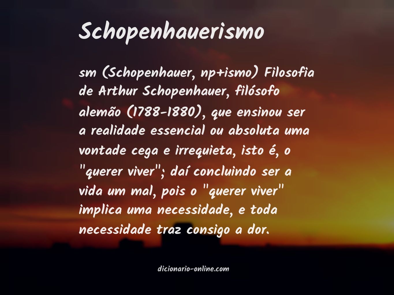 Significado de schopenhauerismo