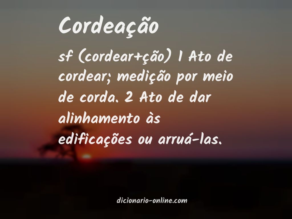 Significado de cordeação