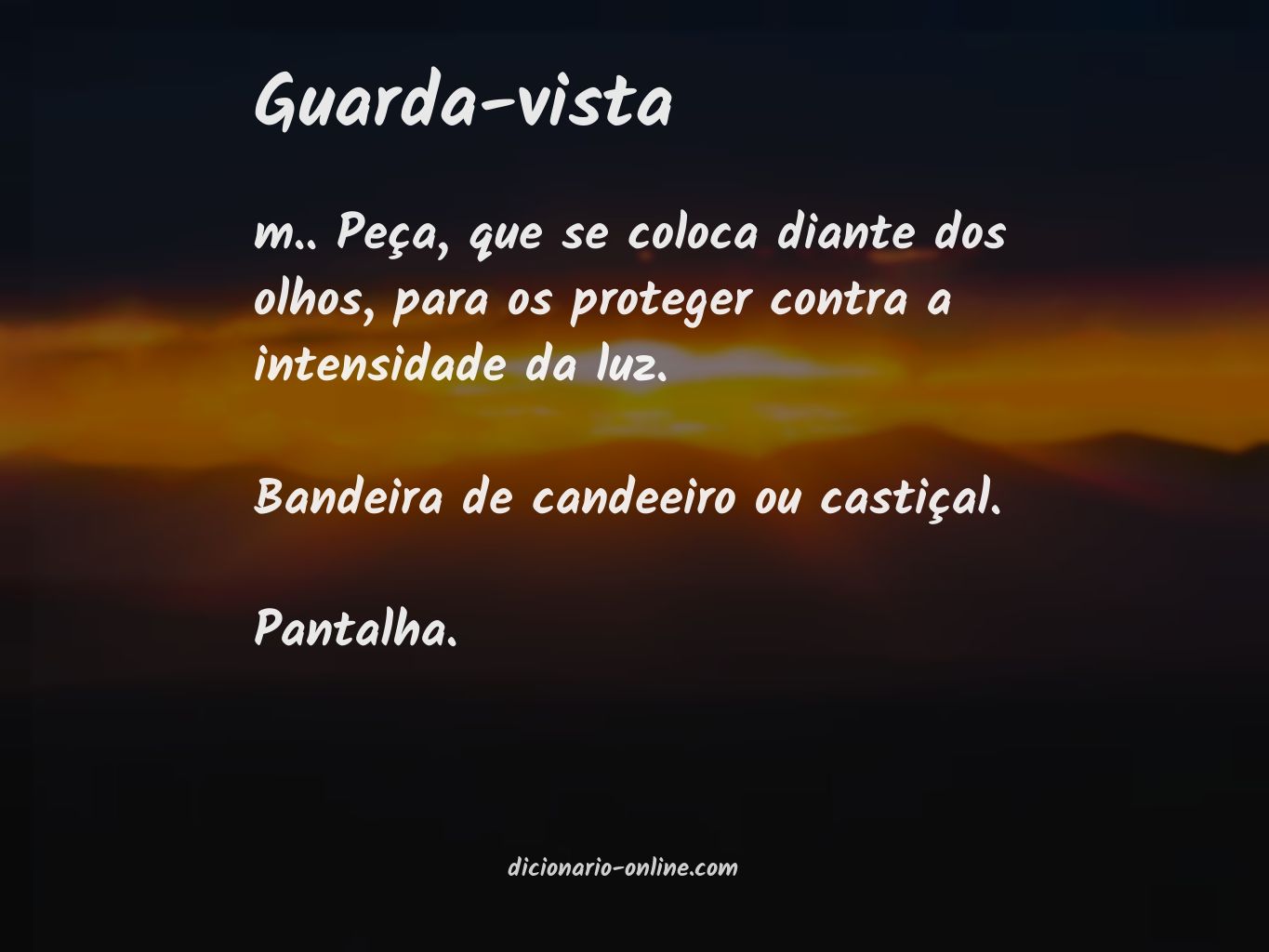 Significado de guarda-vista