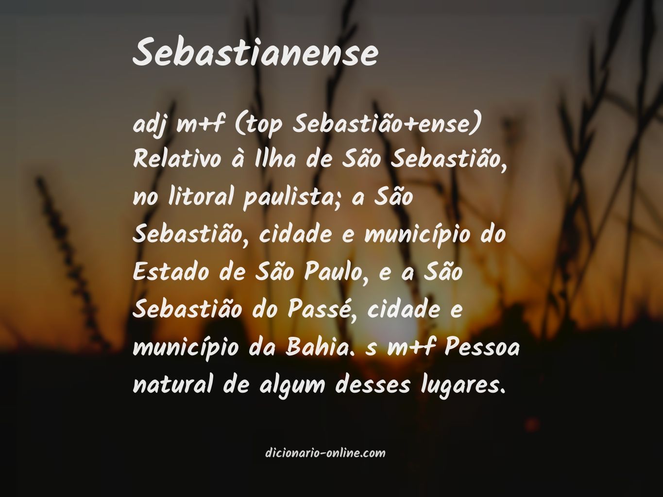 Significado de sebastianense