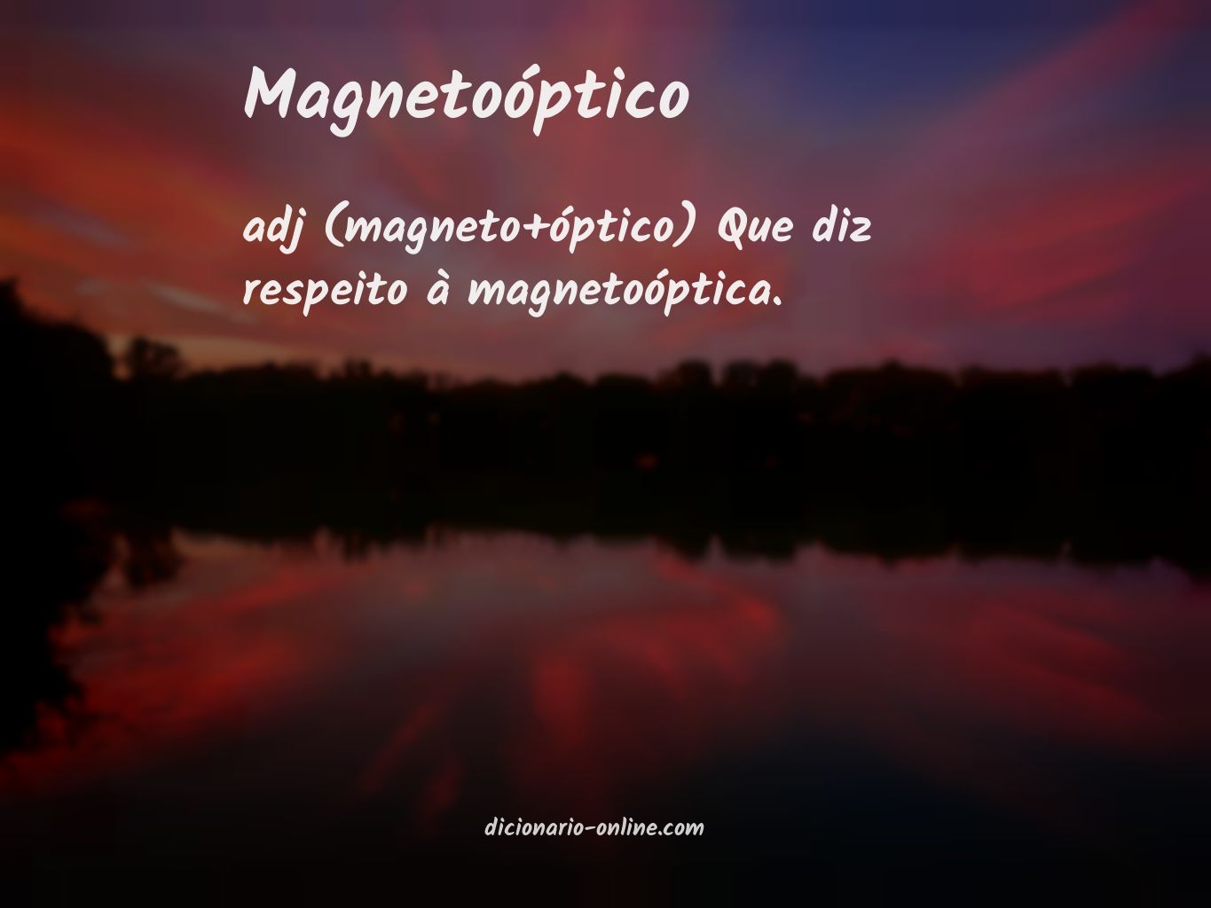 Significado de magnetoóptico