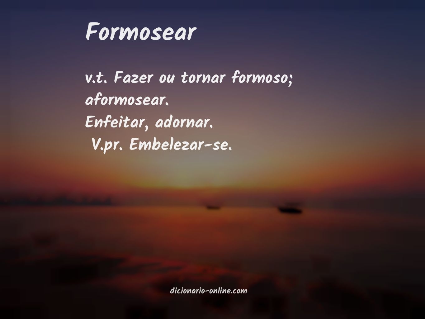 Significado de formosear