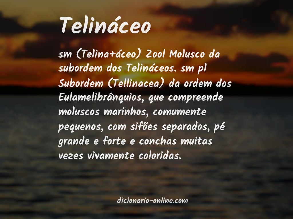 Significado de telináceo