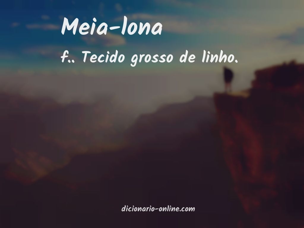 Significado de meia-lona