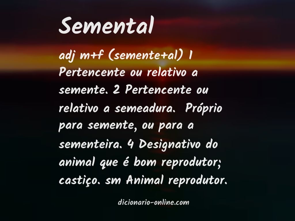 Significado de semental