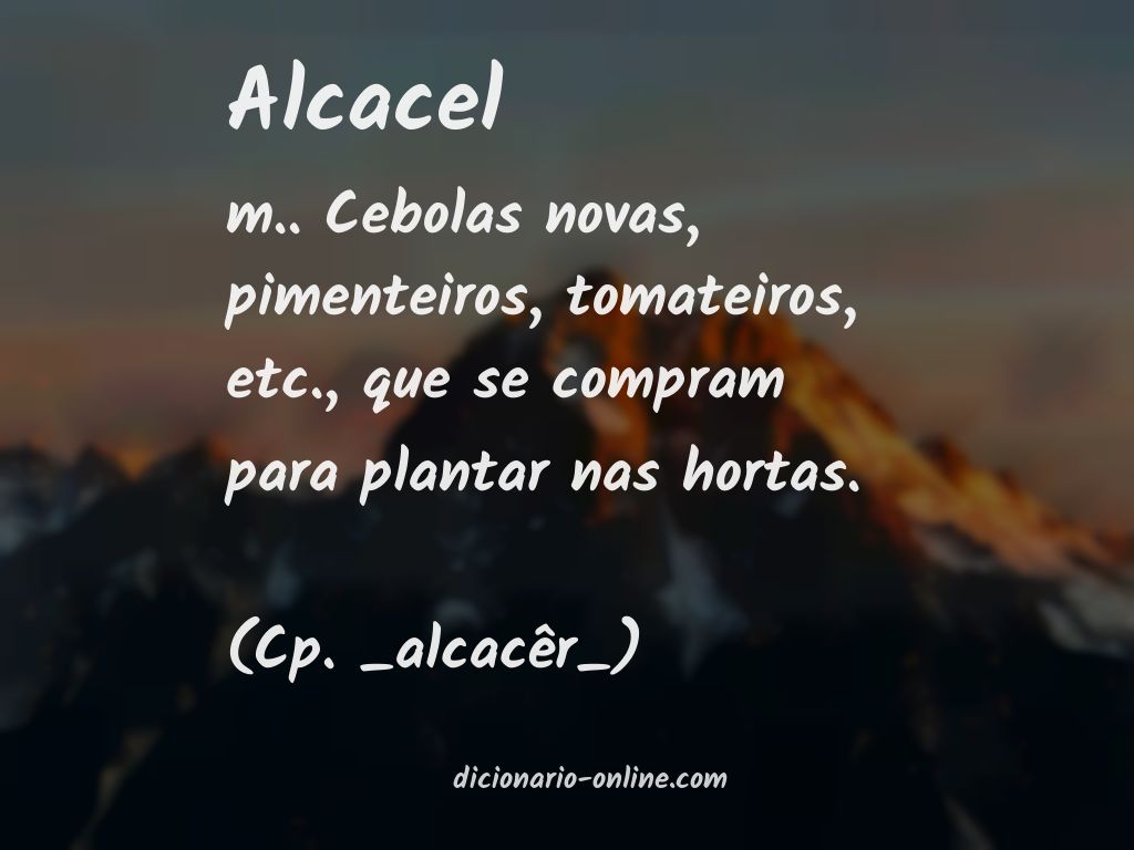 Significado de alcacel