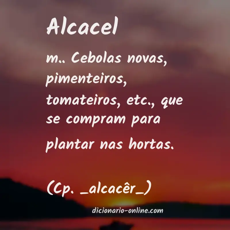 Significado de alcacel
