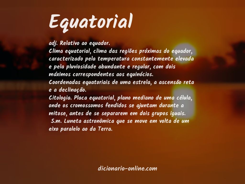 Significado de equatorial