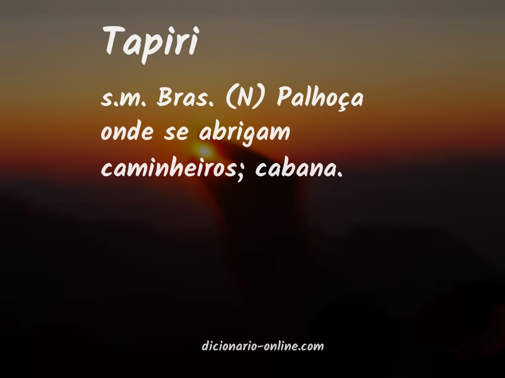 Significado de tapiri