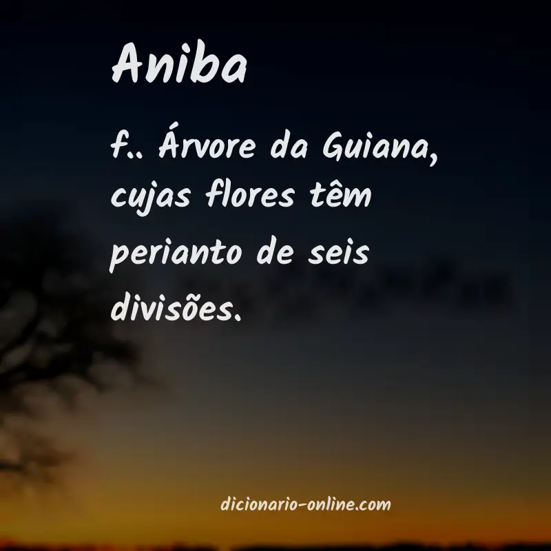 Significado de aniba