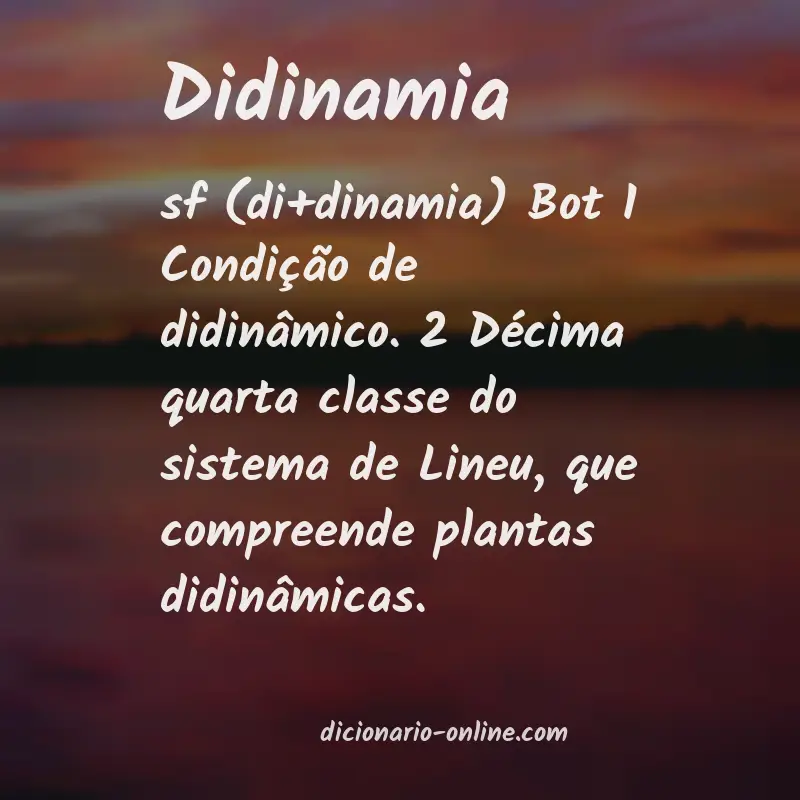 Significado de didinamia