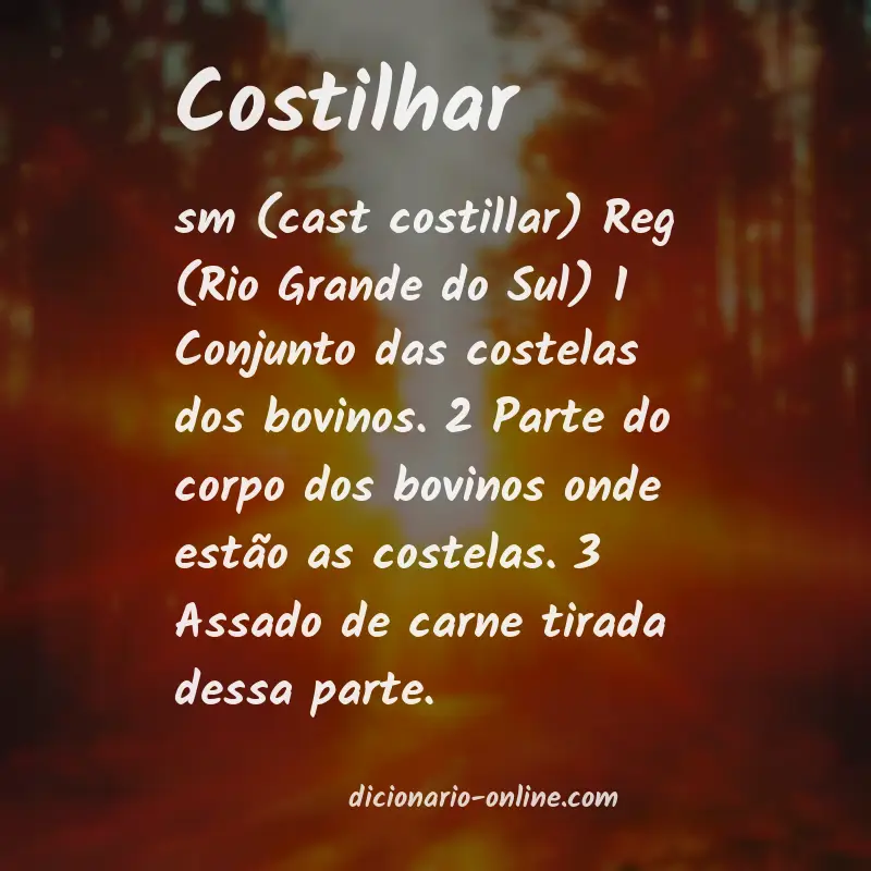 Significado de costilhar