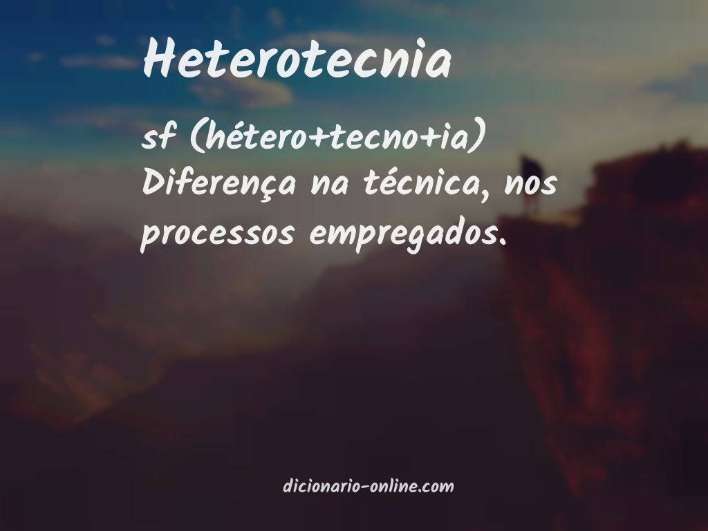 Significado de heterotecnia