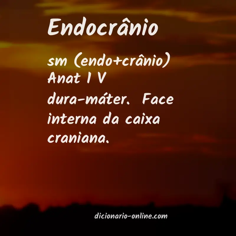 Significado de endocrânio