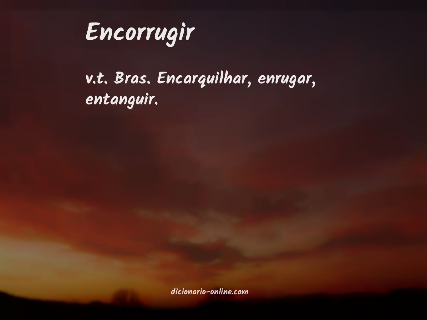 Significado de encorrugir