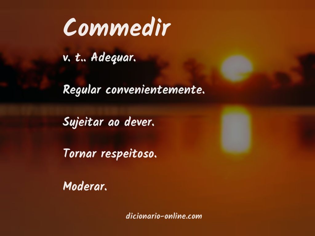 Significado de commedir