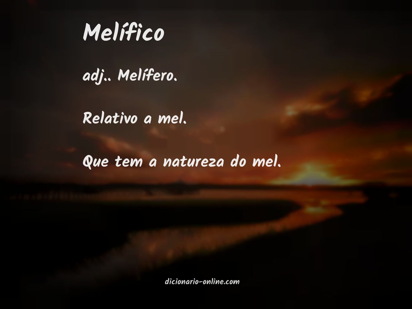 Significado de melífico