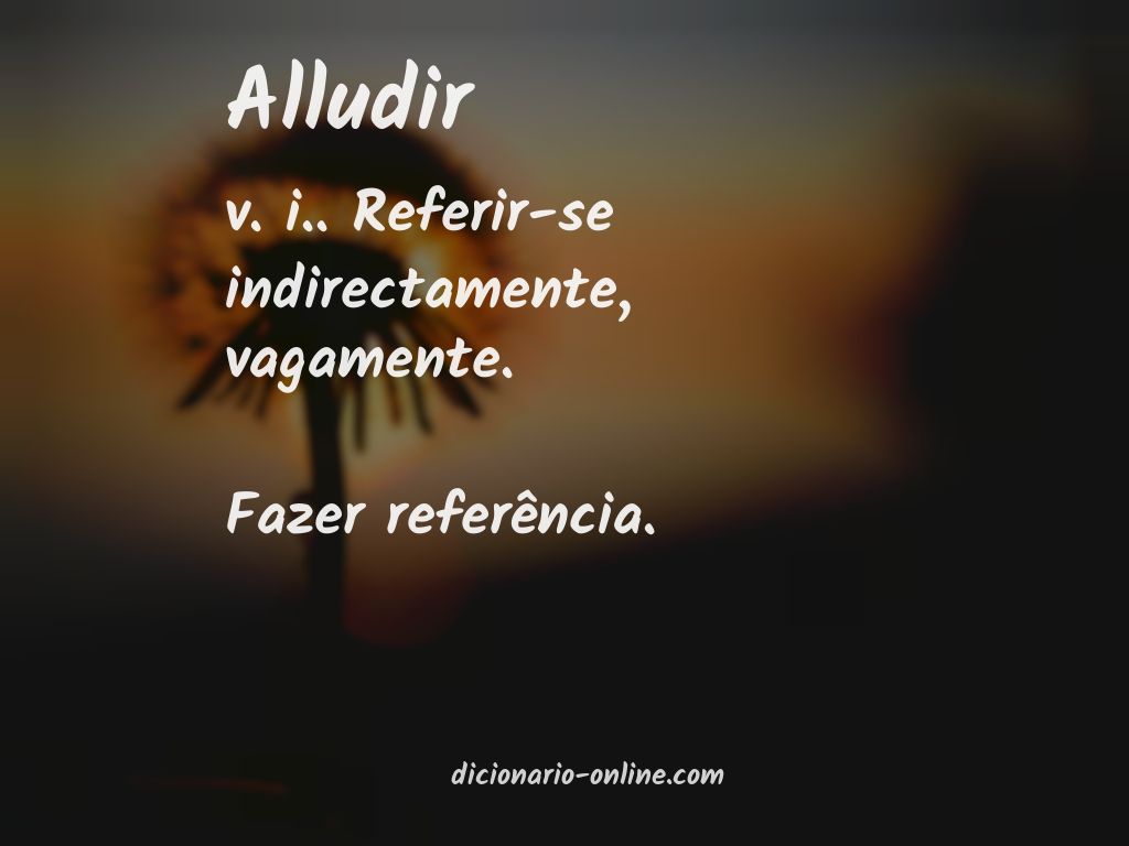 Significado de alludir