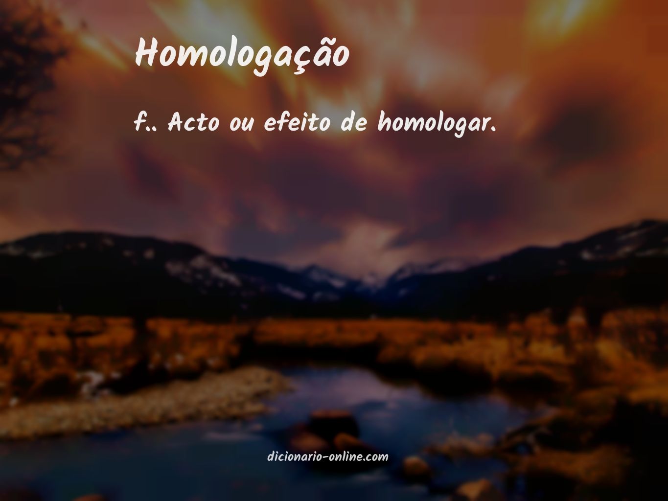 Significado de homologação