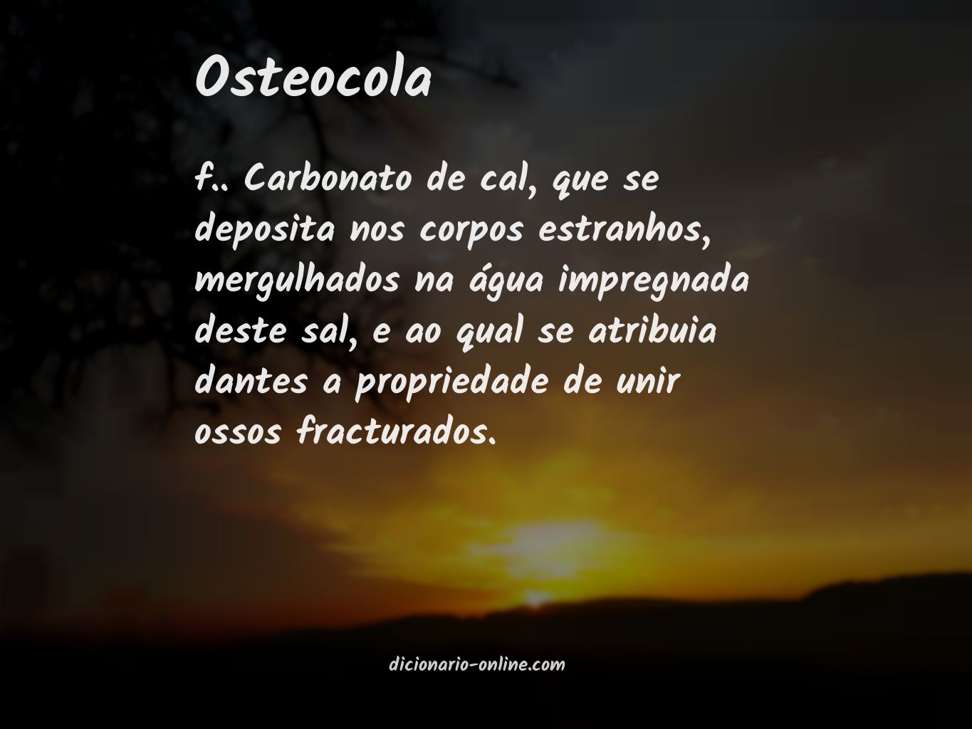 Significado de osteocola