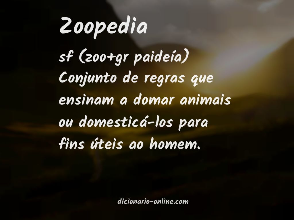 Significado de zoopedia