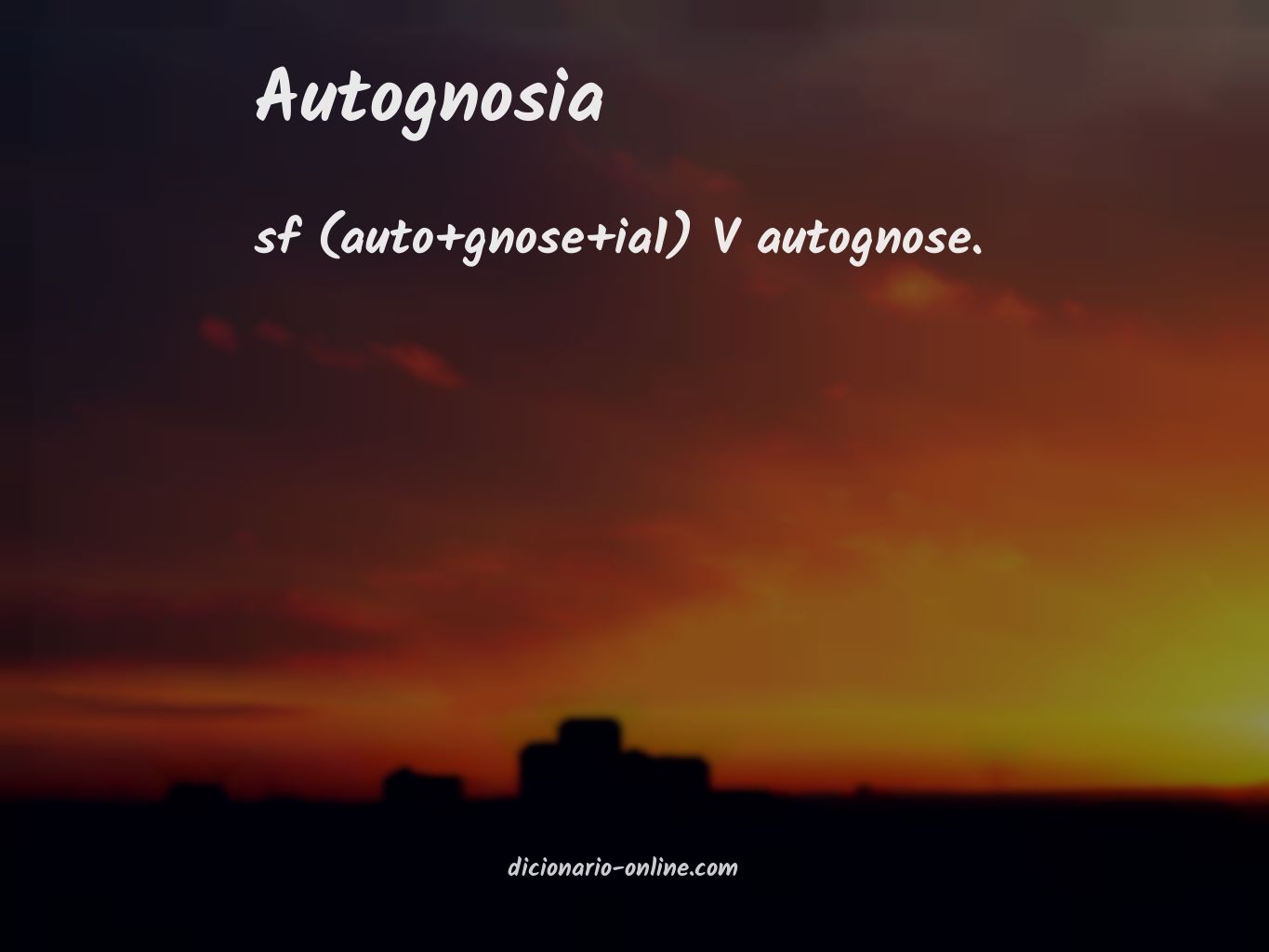 Significado de autognosia