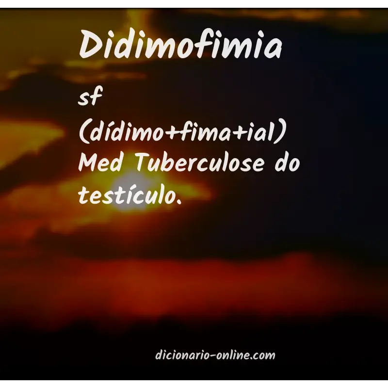 Significado de didimofimia