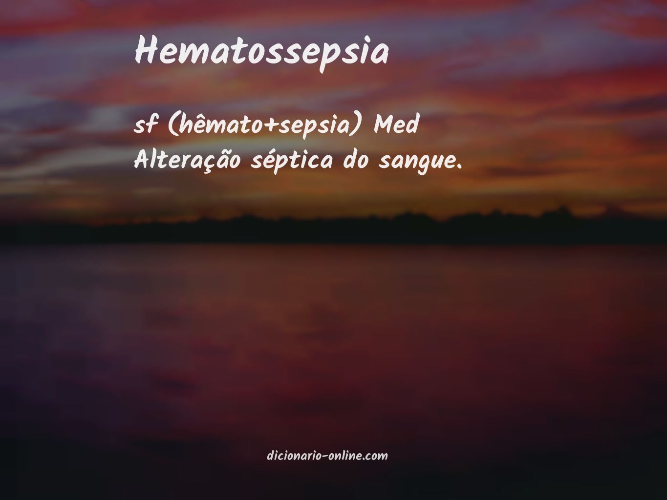 Significado de hematossepsia