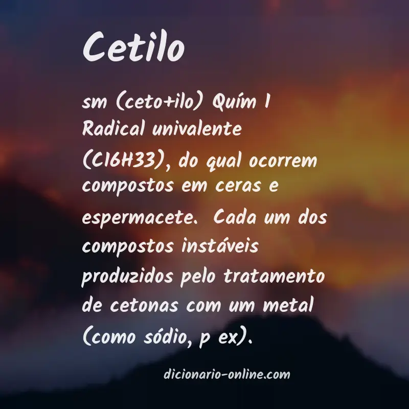 Significado de cetilo