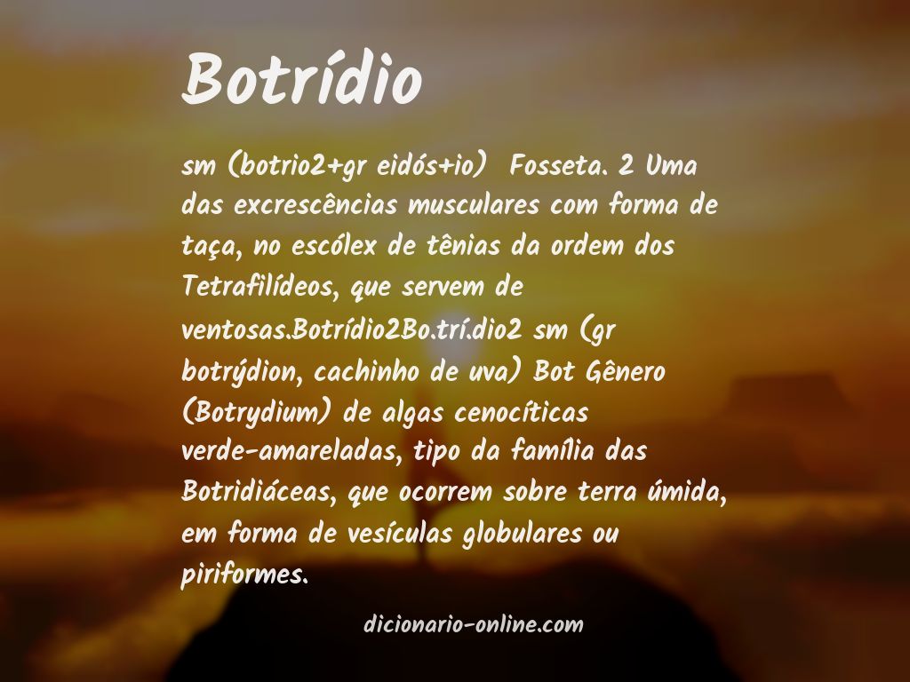 Significado de botrídio