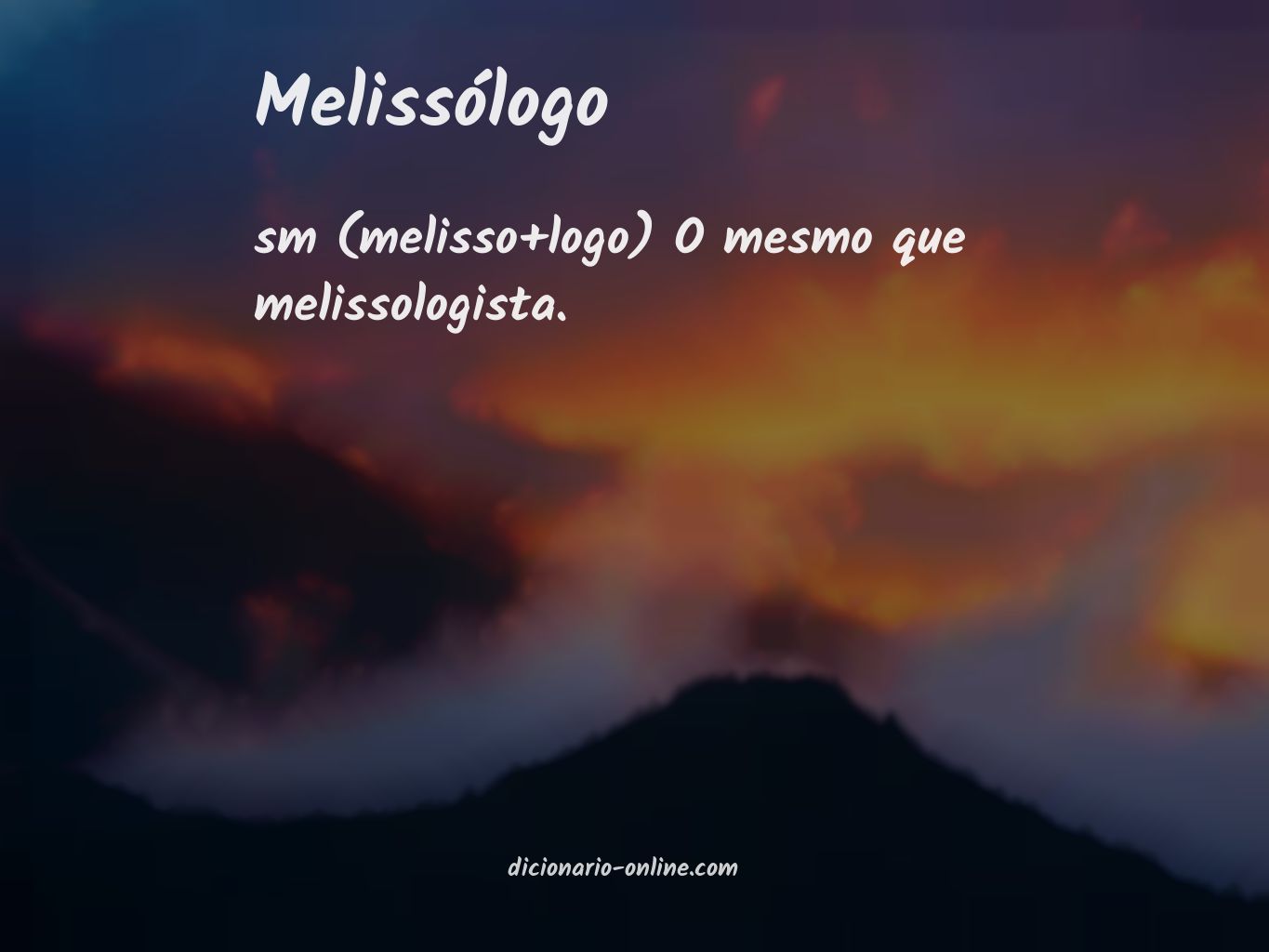 Significado de melissólogo