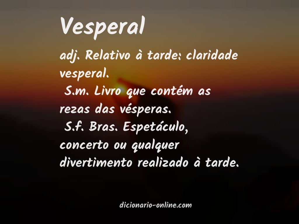 Significado de vesperal