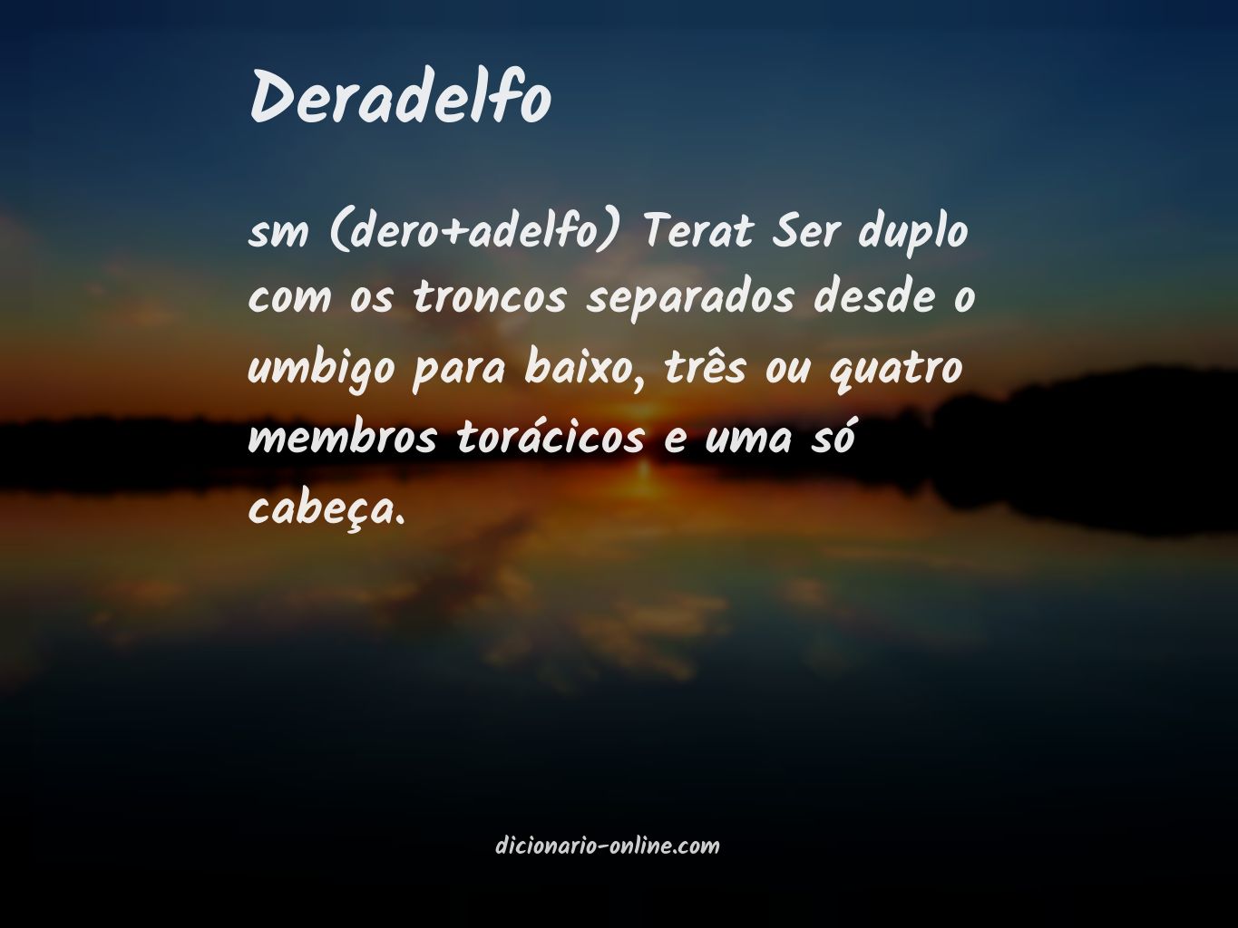 Significado de deradelfo