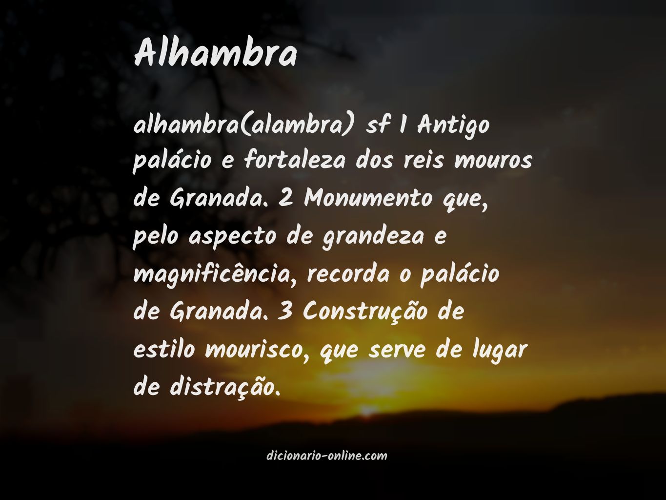 Significado de alhambra