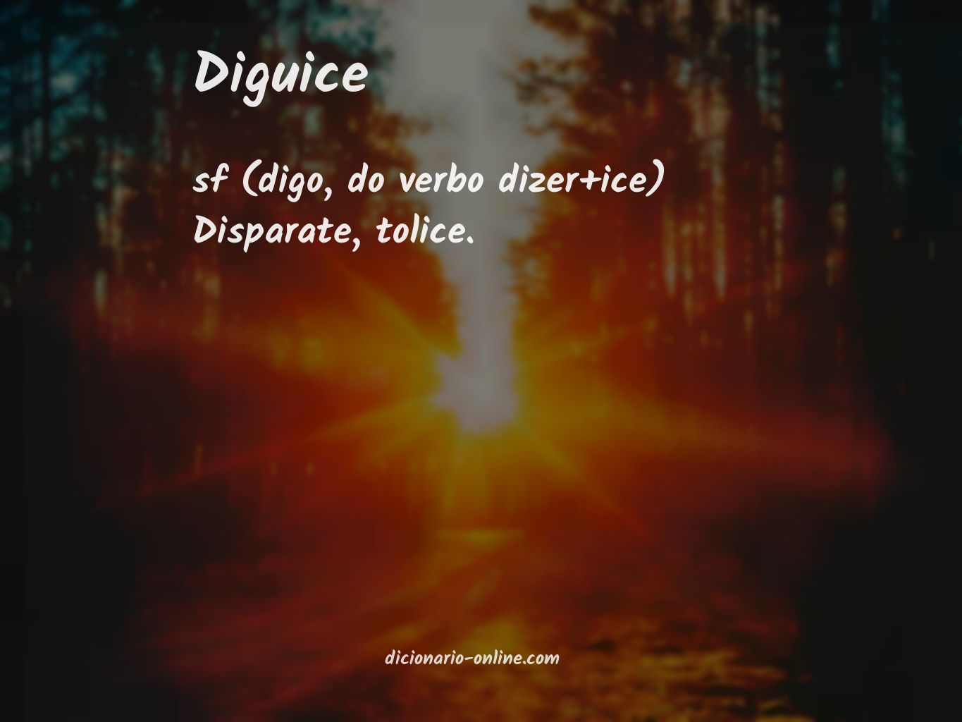 Significado de diguice